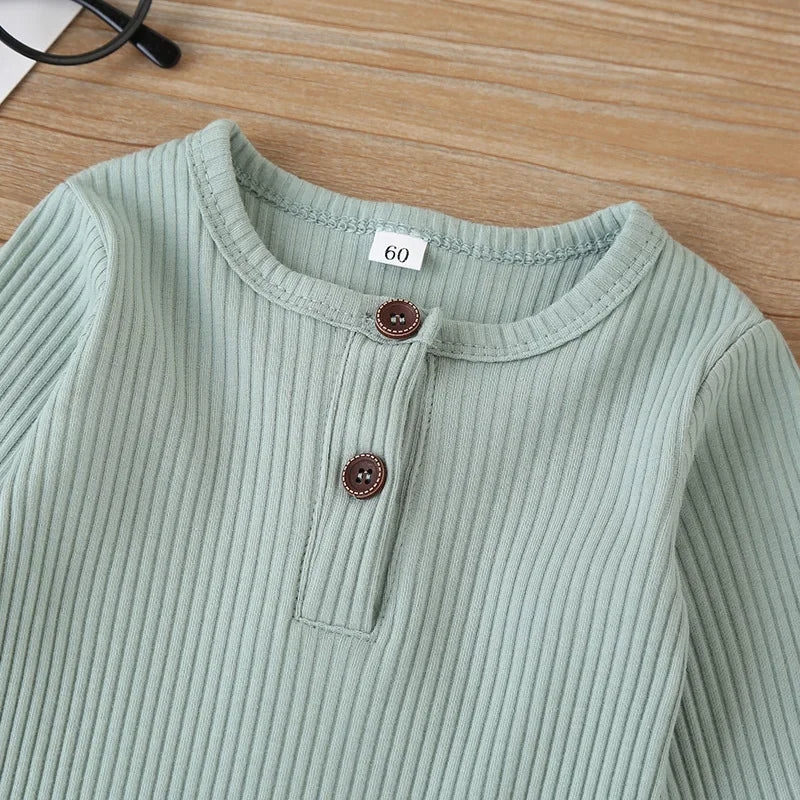 CozyNest – Autumn Cotton Romper for Newborns